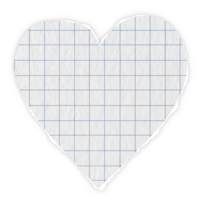 grid blue lines Graph paper ripped message torn paper edge sheet strip page header decoration collage heart shape for message note page or banner cardboard blank memo png