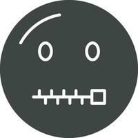 Zipper-Mouth Face icon vector image. Suitable for mobile apps, web apps and print media.