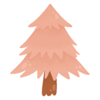 söt vinter- xmas träd snö stjärna rosa jul vattenfärg häftig retro årgång ClipArt ornament png