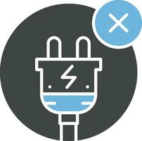 No Electricity icon vector image. Suitable for mobile apps, web apps and print media.