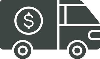Cash Transfer Vehicle icon vector image. Suitable for mobile apps, web apps and print media.