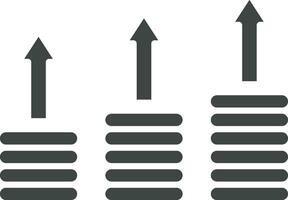 negocio crecimiento icono vector imagen. adecuado para móvil aplicaciones, web aplicaciones y impresión medios de comunicación.