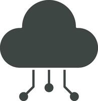 nube datos distribución icono vector imagen. adecuado para móvil aplicaciones, web aplicaciones y impresión medios de comunicación.