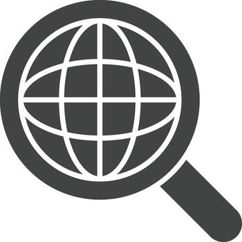 Global Search icon vector image. Suitable for mobile apps, web apps and print media.