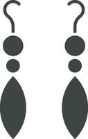 Earrings icon vector image. Suitable for mobile apps, web apps and print media.