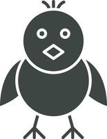 Front-Facing Baby Chick icon vector image. Suitable for mobile apps, web apps and print media.
