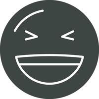 Grinning Squinting Face icon vector image. Suitable for mobile apps, web apps and print media.