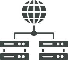 Global Servers icon vector image. Suitable for mobile apps, web apps and print media.