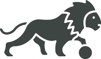 Lion Performing icon vector image. Suitable for mobile apps, web apps and print media.