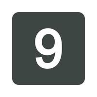 Keycap Digit Nine icon vector image. Suitable for mobile apps, web apps and print media.