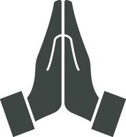 Folded Hands icon vector image. Suitable for mobile apps, web apps and print media.