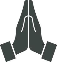 Folded Hands icon vector image. Suitable for mobile apps, web apps and print media.