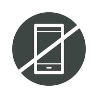 Phone Not Allowed icon vector image. Suitable for mobile apps, web apps and print media.