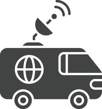 News Van icon vector image. Suitable for mobile apps, web apps and print media.