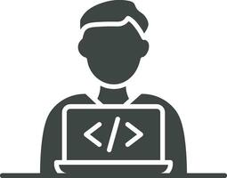 Programmer icon vector image. Suitable for mobile apps, web apps and print media.