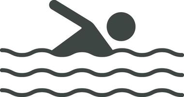 Person Swimming icon vector image. Suitable for mobile apps, web apps and print media.