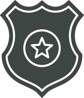 Police Badge icon vector image. Suitable for mobile apps, web apps and print media.