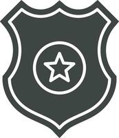 Police Badge icon vector image. Suitable for mobile apps, web apps and print media.