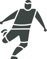 fútbol jugador icono vector imagen. adecuado para móvil aplicaciones, web aplicaciones y impresión medios de comunicación.