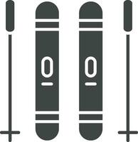 Skis icon vector image. Suitable for mobile apps, web apps and print media.