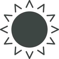 Sun icon vector image. Suitable for mobile apps, web apps and print media.