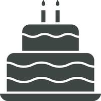 Two layered cake icon vector image. Suitable for mobile apps, web apps and print media.