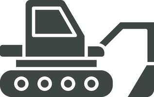 Tractor icon vector image. Suitable for mobile apps, web apps and print media.