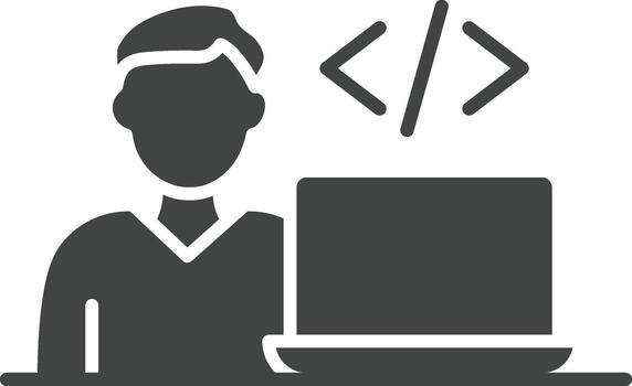Software Developer icon vector image. Suitable for mobile apps, web apps and print media.