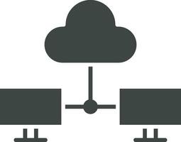 Shared Cloud icon vector image. Suitable for mobile apps, web apps and print media.