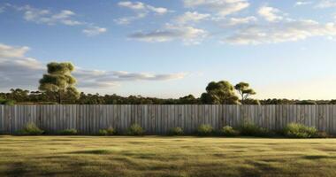 Sleek Lines, Secure Borders. Innovations in Modern Fence Construction. Generative AI photo