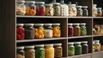 A Detailed Look at Timeless Kitchen Treasures. A Close-Up of Culinary Reliability in Jars. Generative AI photo