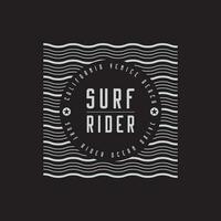 California surf rider illustration typography. perfect for t shirt design vector