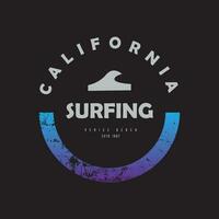 California surf ilustración tipografía para t camisa, póster, logo, pegatina, o vestir mercancías vector