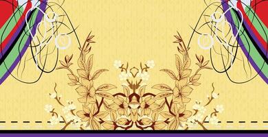 Abstract Design of Textured Flowers Ready for Textile Prints. vector