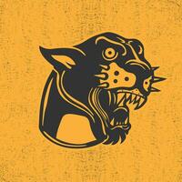 Vintage panther illustration for logos, clothing businesses, and print t-shirts or stickers, backgrounds, and clothing collection designs vector