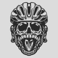 cool and striking skull illustrations for business brands, hobbies, clubs, or stickers, backgrounds and t-shirt designs vector