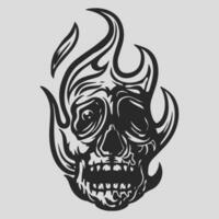 Exclusive vector skull image for tattoos, t shirt designs, urban apparel, and element design needs for any concept.