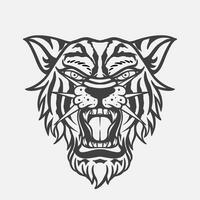 illustration of a tiger or wild animal for a business brand logo, hobby, club, or sticker and t-shirt design vector