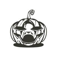 aislado negro y blanco Víspera de Todos los Santos calabaza logo para tu diseño necesidades en un fácil a utilizar vector formato