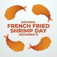 National French Fried Shrimp Day design template good for celebration usage. fried shrimp vector design. vector eps 10. shrimp element.