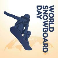 World Snowboard Day design template good for celebration usage. snowboard vector design. vector eps 10. banner template.