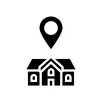 home map location glyph icon vector illustration