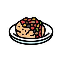 kumpir turkish cuisine color icon vector illustration