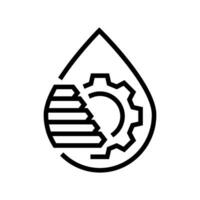 agua administración eficiente línea icono vector ilustración