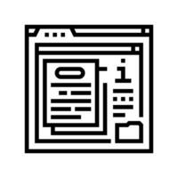 software documentation line icon vector illustration