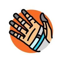 hand rehabilitation therapist color icon vector illustration