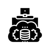 serverless architecture software glyph icon vector illustration