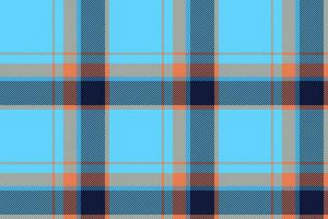Plaid background, check seamless pattern in blue. Vector fabric texture for textile print, wrapping paper, gift card or wallpaper.