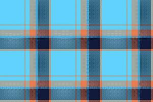 Plaid background, check seamless pattern in blue. Vector fabric texture for textile print, wrapping paper, gift card or wallpaper.