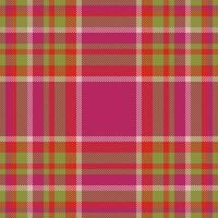 Plaid check pattern. Seamless fabric texture. Tartan textile print. vector